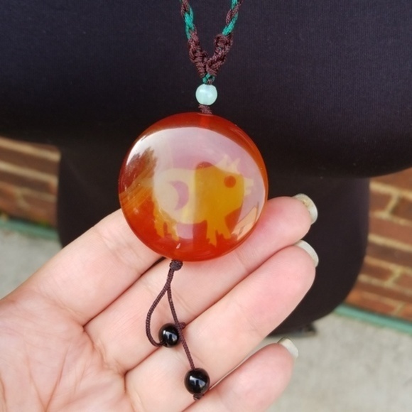 Mythical 2 sided agate necklace - Picture 3 of 8